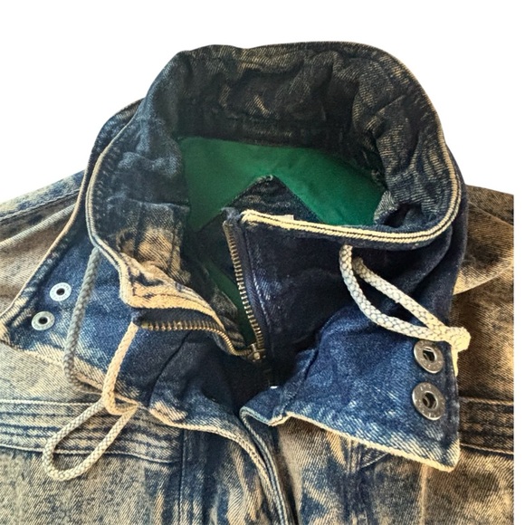 Jason Daniels Vintage 80's Men's Acidwash Denim Bomber Jacket Size Large - Picture 10 of 13